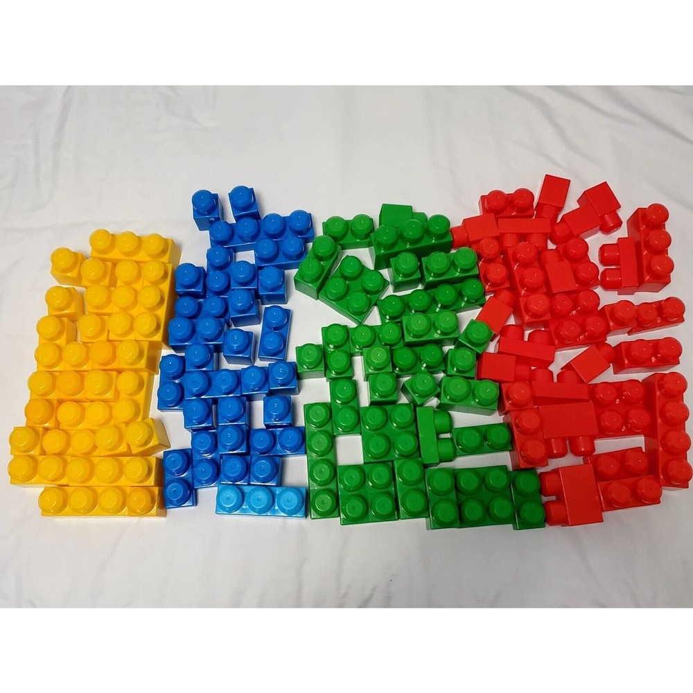 Mega Bloks First Builders Mixed Lot 114 Pieces Building Brick Building Blocks